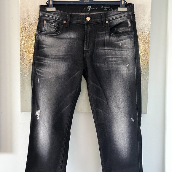 🇺🇸 7 For All Mankind The Relaxed Skinny Jeans (NWOT) - Picture 1 of 14
